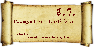 Baumgartner Terézia névjegykártya