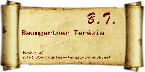 Baumgartner Terézia névjegykártya