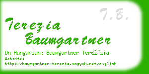 terezia baumgartner business card